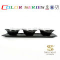 black ceramic small snack bowl , korean tableware set for wholesale